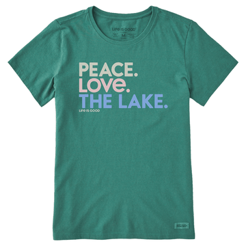 Life is Good Women's Peace Love the Lake Crusher Lite Tee