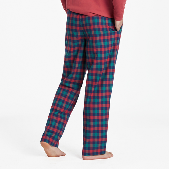 Life is Good Men's Holiday Red Check Classic Sleep Pant