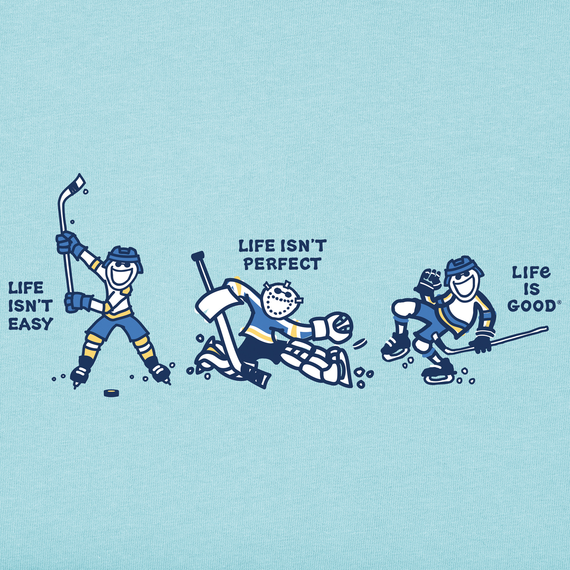 Life is Good Women's Life Isn't Easy Hockey Long Sleeve Crusher