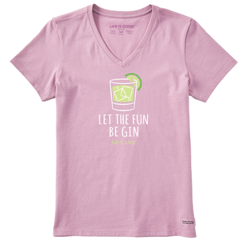 Life is Good Women's Let the Fun Be Gin Crusher Lite Vee