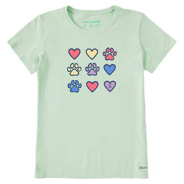 Life is Good Women's Hearts and Paws Crusher Lite Tee