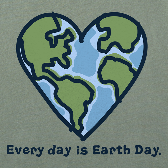 Life is Good Women's Every Day is Earth Day Crusher Vee