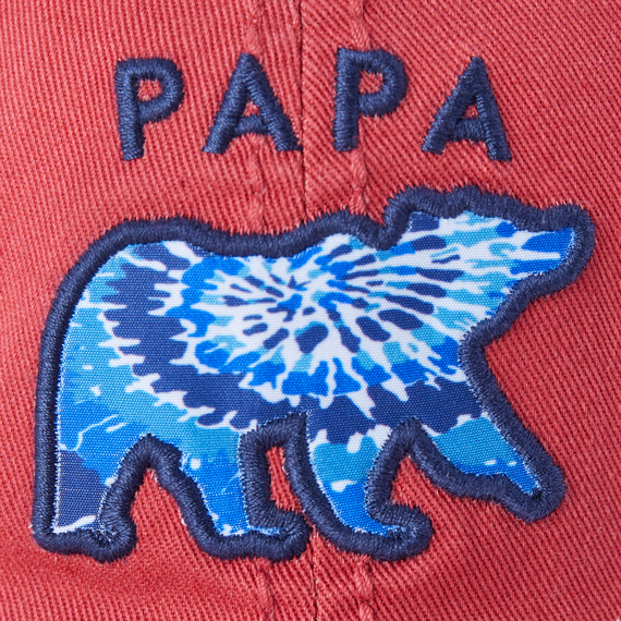 Life is Good Tie Dye Papa Bear Sunwashed Chill Cap