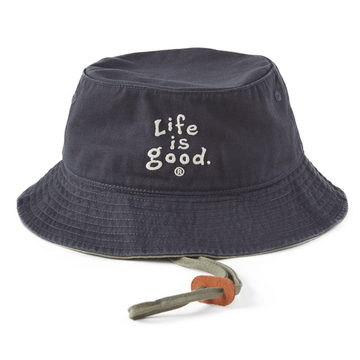 Life is Good Vintage Wordmark Stacked Bucket Hat