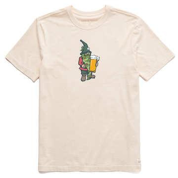 Life is Good Men's Holiday Beer Gnome Crusher Tee