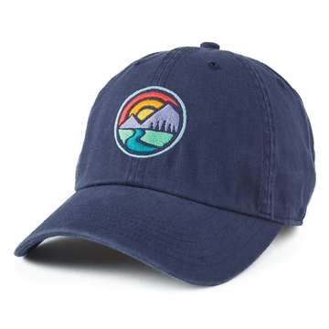 Life is Good Sunset Breathe Circle Chill Cap