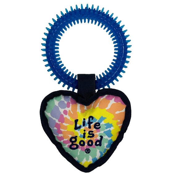 Life is Good Plush Tie Dye Heart Toy