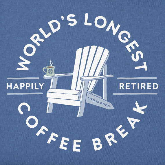 Life is Good Men's Worlds Longest Coffee Break Crusher Tee
