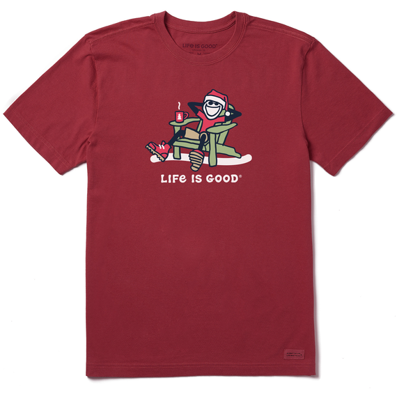 Life is Good Men s Santa Jake Adirondack Crusher Tee