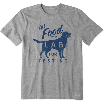 Life is Good Men's All Food to the Lab for Testing Crusher Tee