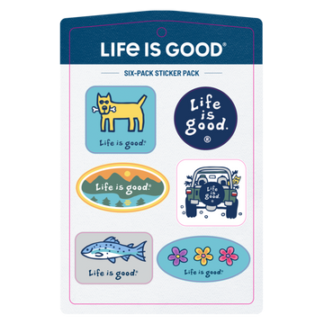 Life is Good Vintage Six Pack Sticker Pack
