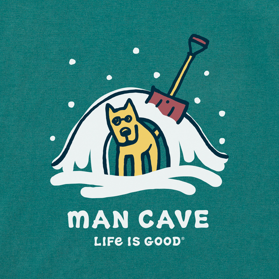 Life is Good Men's Vintage Crusher LS Rocket Man Cave