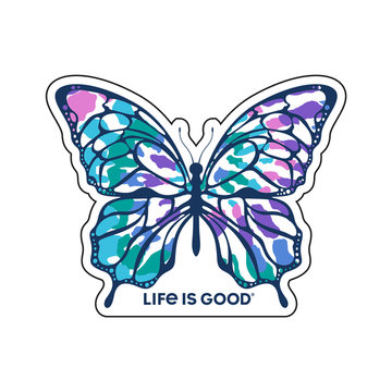 Life is Good Die Cut Tie Dye Butterfly
