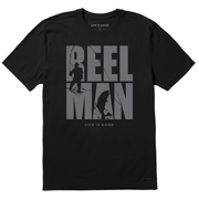 Life is Good Men's Reel Man Fishing Crusher Tee