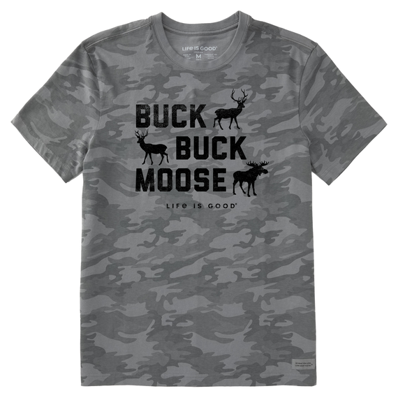 Life is Good Men's Buck Buck Moose Allover Printed Crusher Tee