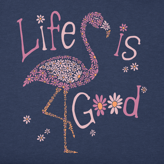 Life is Good Women's Daisy Flamingo Crusher Tee
