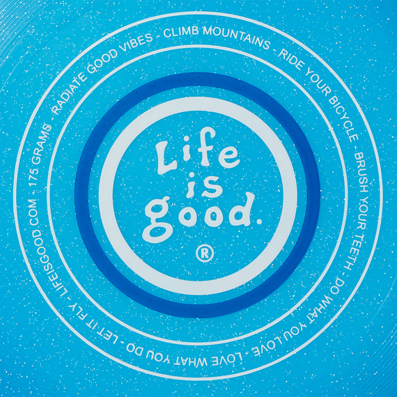 Life is Good Vintage Wordmark Stacked Disc