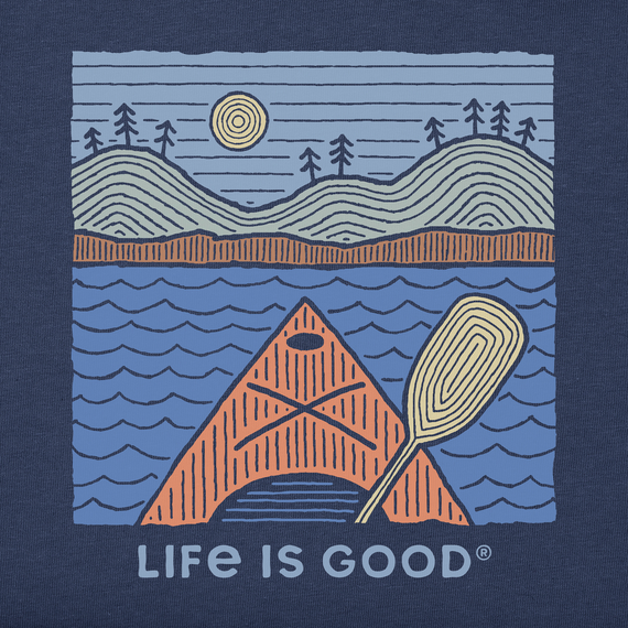 Life is Good Women's Woodblock Kayak Crusher Tee