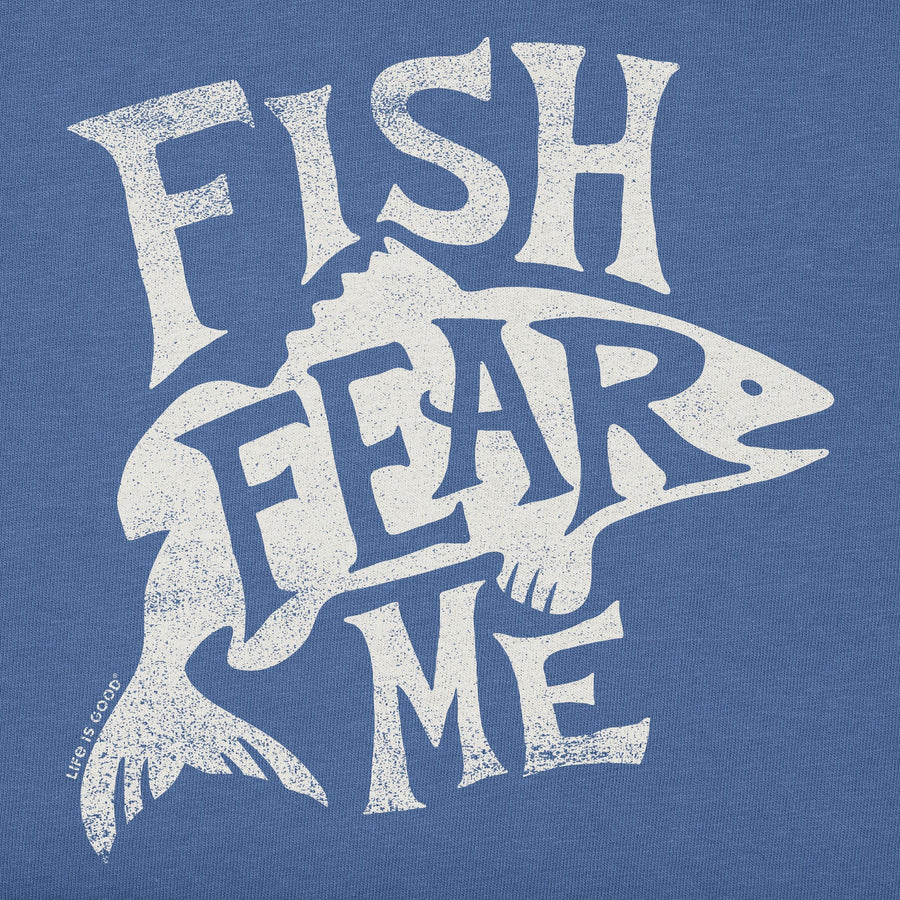 Life is Good Men's Typeout Fish Fear Me Crusher Tee