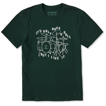 Life is Good Men's Rock n Roll Drum Crusher Lite Tee