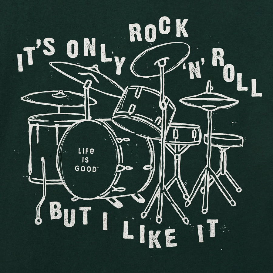 Life is Good Men's Rock n Roll Drum Crusher Lite Tee