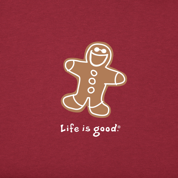 Life is Good Women's Gingerbread Jake Long Sleeve Crusher Vee