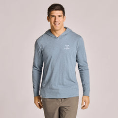 Life is Good Men's Minimal Round Sunset Long Sleeve Slub Hoodie