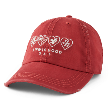 Life is Good 365 Hearts Sunwashed Chill Cap