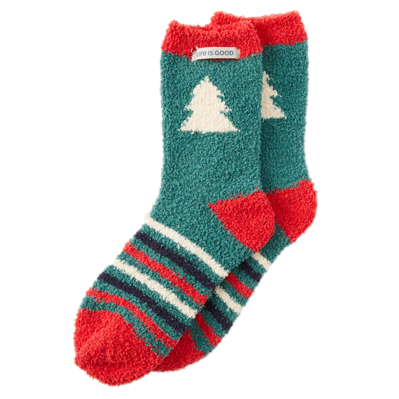 Life is Good Holiday Tree Snuggle Sock