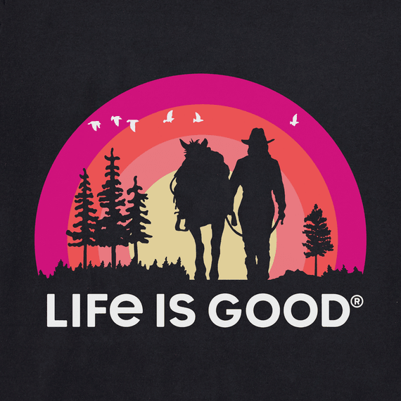 Life is Good Women's Sundown Horse Walk Crusher Tee