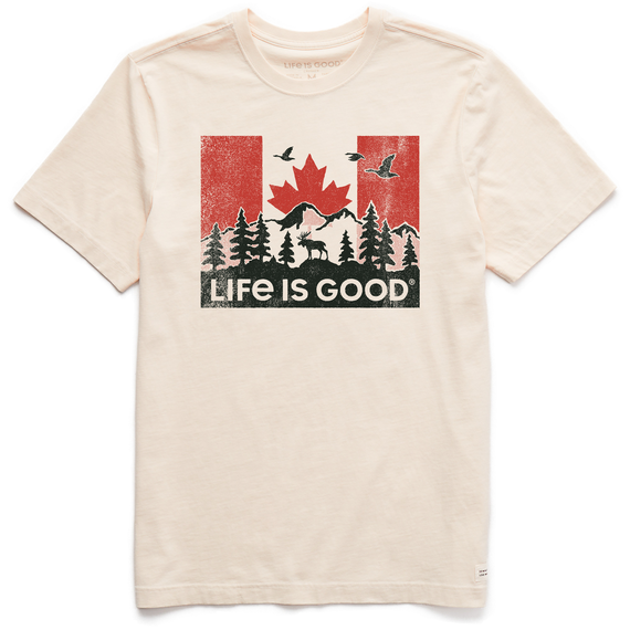 Life is Good Men's Scenic Canadian Flag Crusher Tee