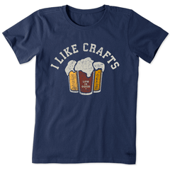 Life is Good Women's Crusher Tee I like Crafts
