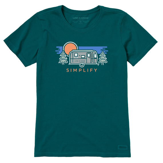 Life is Good Women's Simplify Camper Crusher Tee