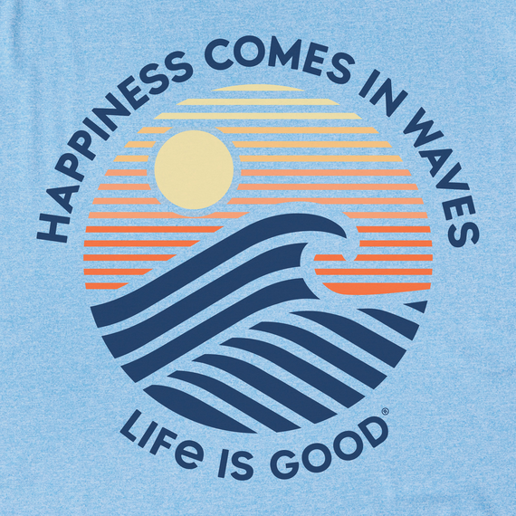 Life is Good Men's Happiness Sunset Waves Long Sleeve Active Hooded Tee