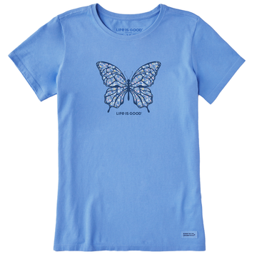 Life is Good Women's Ditsy Floral Butterfly Crusher Tee