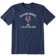 Life is Good Men's Naive I'm Extra Fine Wine Crusher Tee