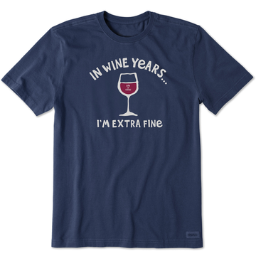 Life is Good Men's Naive I'm Extra Fine Wine Crusher Tee
