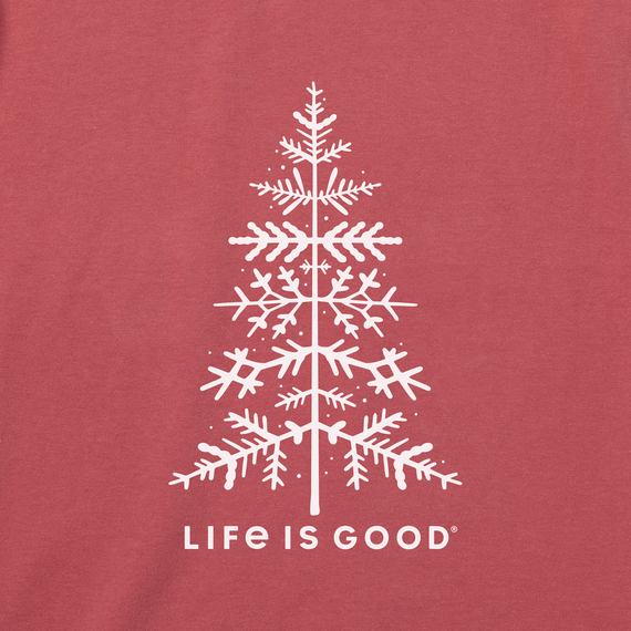 Life is Good Women's Winter Tree Long Sleeve Crusher Vee