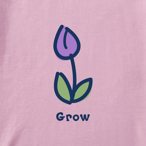 Life is Good Baby Grow Tulip Long Sleeve Crusher Bodysuit