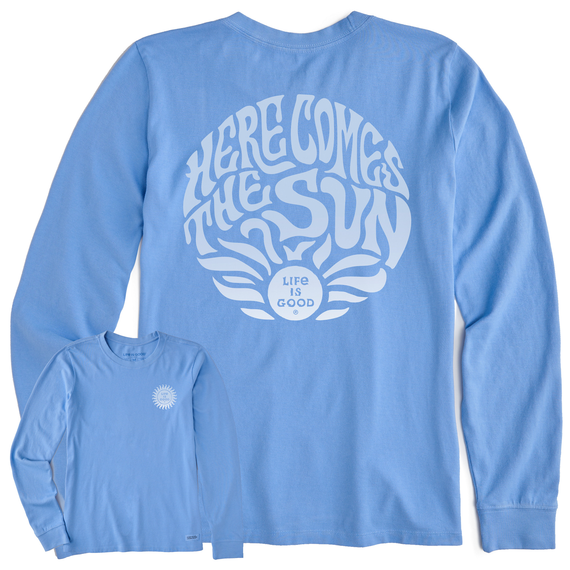 Life is Good Women's Trippy Here Comes the Sun Long Sleeve Crusher Lite Tee