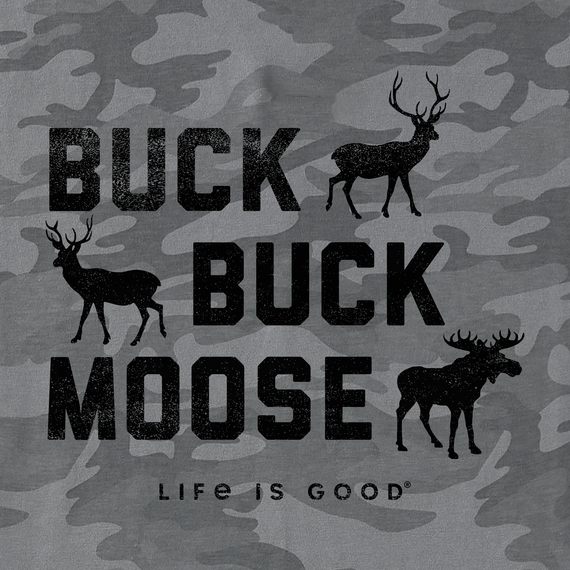 Life is Good Men's Buck Buck Moose Allover Printed Crusher Tee