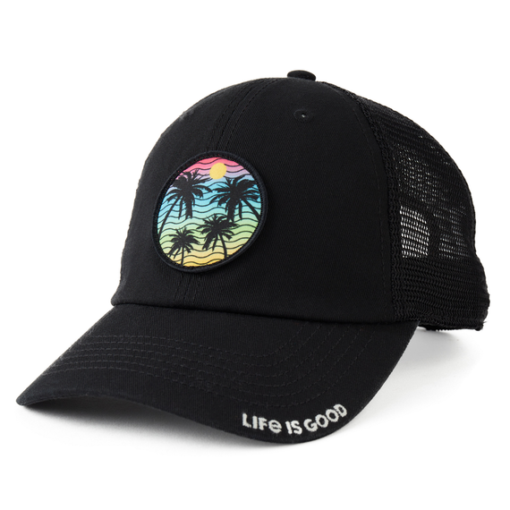 Life is Good Here Comes the Sun Palms Soft Mesh Back Cap