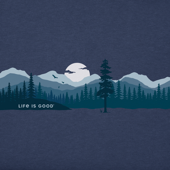 Life is GoodMen's Outdoor Mountain Landscape Long Sleeve Crusher Lite Tee