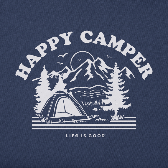 Life is Good Women's Happy Camper Long Sleeve Crusher Tee