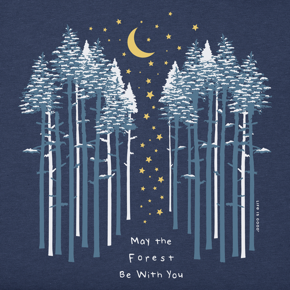 Life is Good Women's May the Wintery Forest Be With You Long Sleeve Crusher Tee