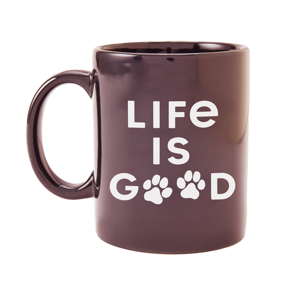 Life is Good Paw Print Jake's Mug