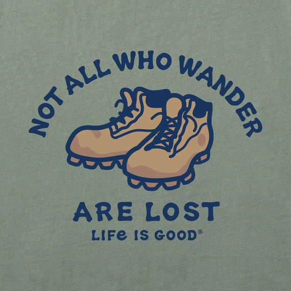 Life is Good Men's Not All Who Wander Are Lost Long Sleeve Crusher Tee