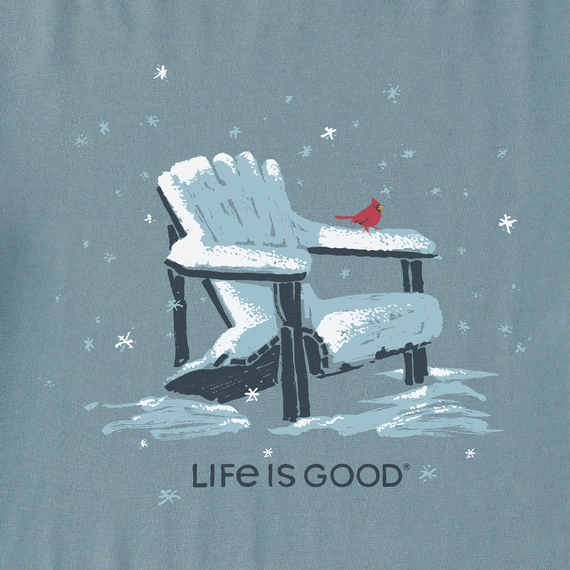 Life is Good Women's Snowy Adirondack Cardinal Long Sleeve Crusher Vee