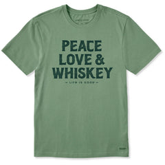 Life is Good Men's Wordsmith Whiskey Short Sleeve Crusher Tee