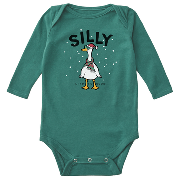 Life is Good Baby Silly Goose Long Sleeve Crusher Bodysuit